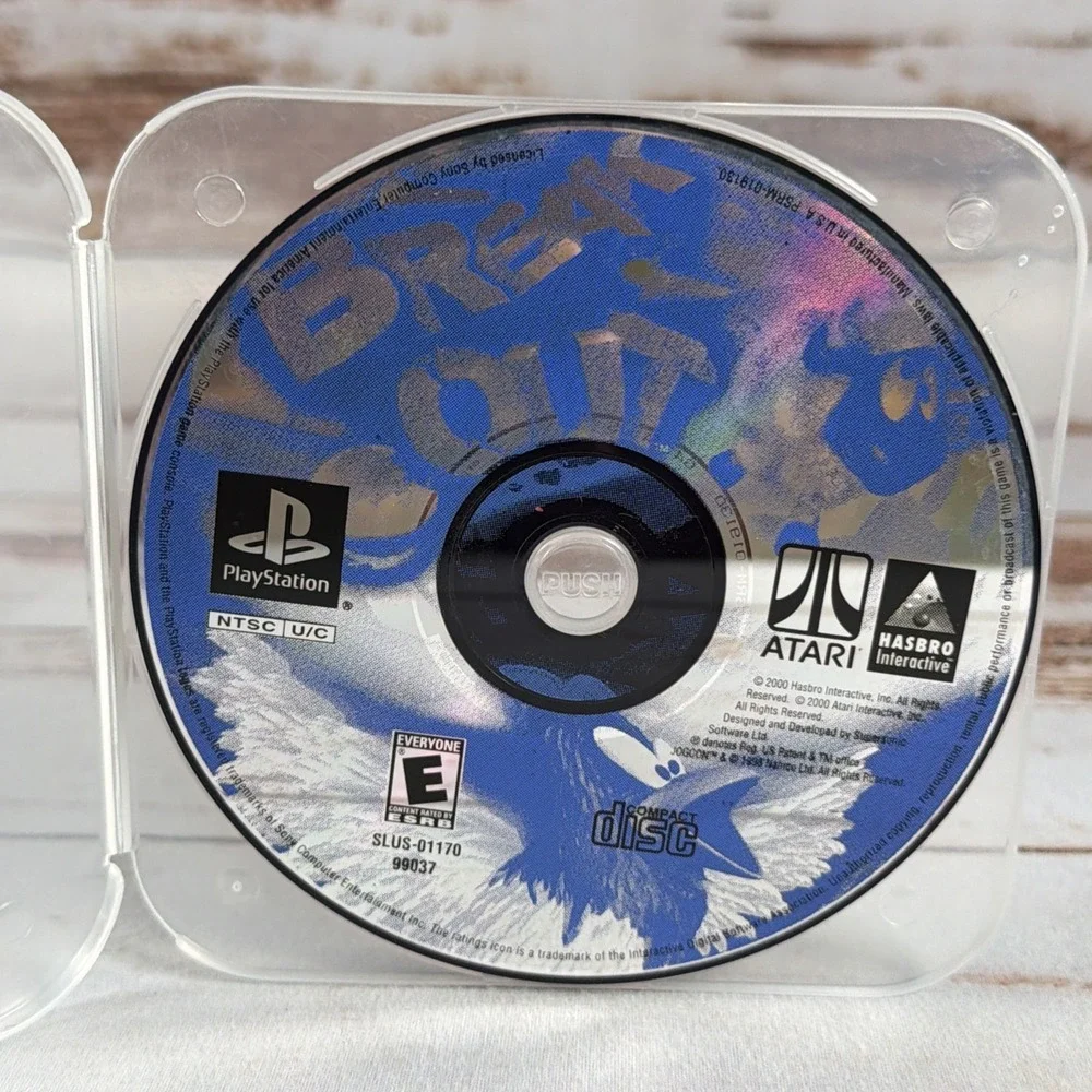 Breakout PS1 PlayStation 1 1999 Disc Only Atari Classic Arcade Brick Breaker